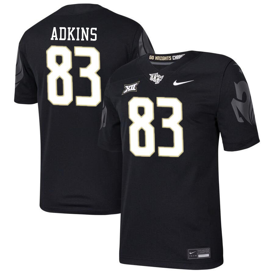 Men #83 Reece Adkins UCF Knights Big 12 Conference College Football Jerseys Stitched-Black